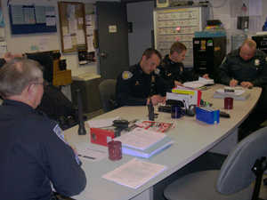 Sgt. Mascia conducts roll call